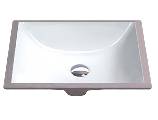 Dahlia Series 7.5 in. Ceramic Undermount Sink Basin in White - Luxe Bathroom Vanities