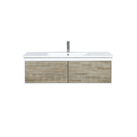 Lexora Scopi 48" Rustic Acacia Bathroom Vanity, Acrylic Composite Top with Integrated Sink, Faucet Set - Luxe Bathroom Vanities