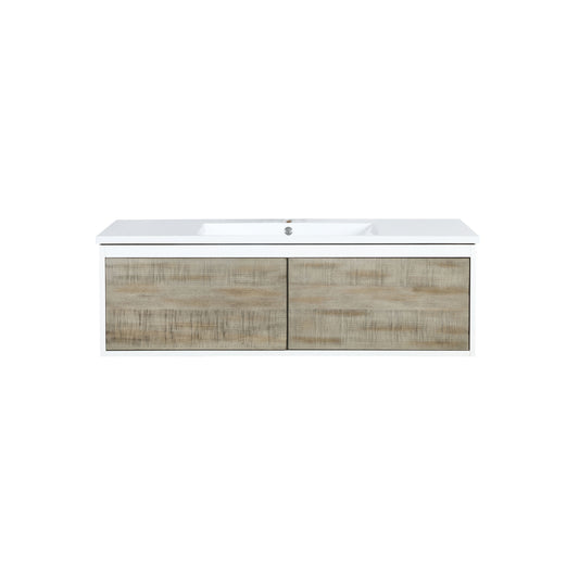 Lexora Scopi 48" Rustic Acacia Bathroom Vanity and Acrylic Composite Top with Integrated Sink - Luxe Bathroom Vanities