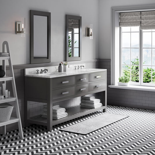 Water Creation Madalyn 72 Inch Double Sink Bathroom Vanity With Faucet - Luxe Bathroom Vanities