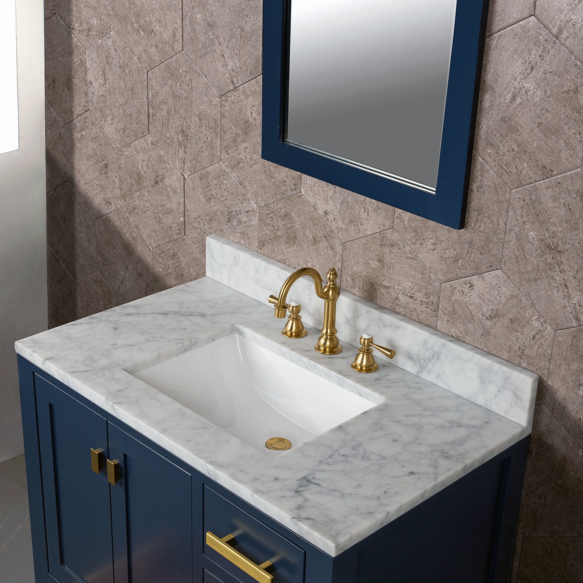 Timeless Home 36 in. W Single Bathroom Vanity in Clear Mirror with Vanity  Top in White with White Basin