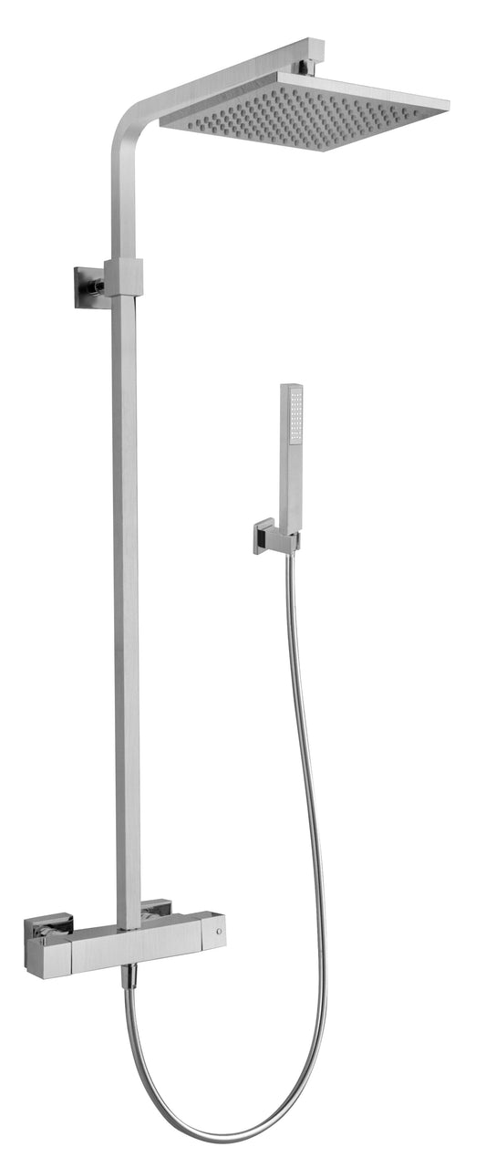 LaToscana QUADRO Brass Shower Column with Thermostatic Mixer - Luxe Bathroom Vanities