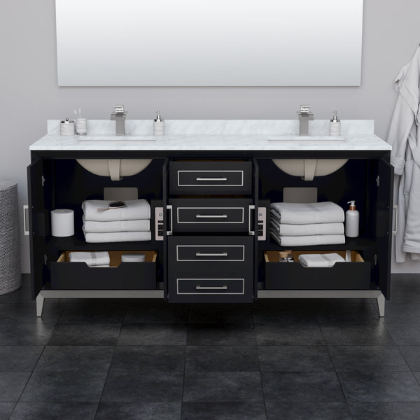 Wyndham Marlena 72 Inch Double Bathroom Vanity No Counter Top No Sink - Luxe Bathroom Vanities