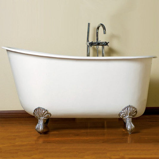 Cambridge Plumbing 54" X 30" Cast Iron Swedish Slipper Tub - Luxe Bathroom Vanities