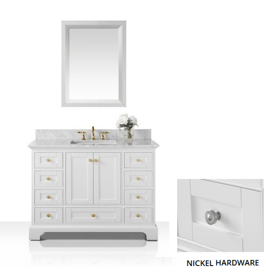 Ancerre Designs Audrey 48 in. Bath Vanity Set With Mirror - Luxe Bathroom Vanities