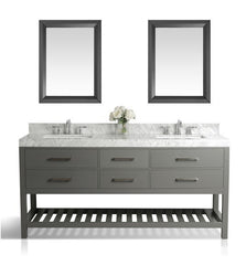 Ancerre Designs Elizabeth 72 in. Bath Vanity Set With Mirror - Luxe Bathroom Vanities