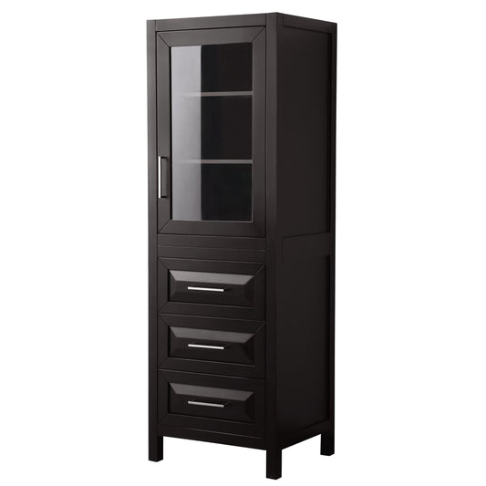 Linen Tower with Shelved Cabinet Storage and 3 Drawers - Luxe Bathroom Vanities Luxury Bathroom Fixtures Bathroom Furniture
