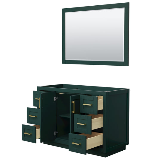 Wyndham Miranda 48 Inch Single Bathroom Vanity in Green with Trim - Luxe Bathroom Vanities