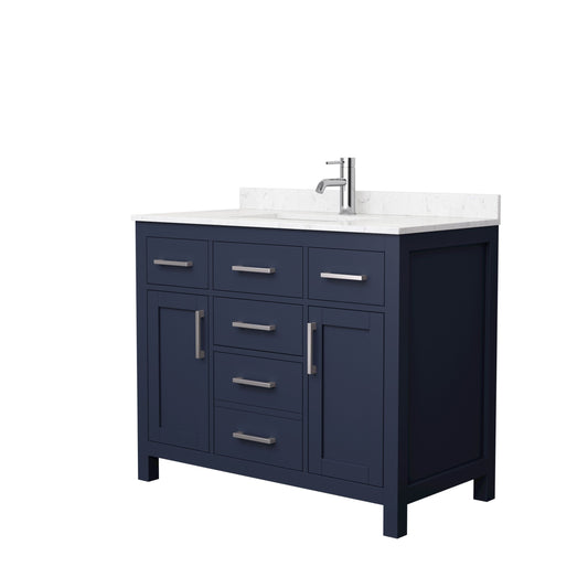 Wyndham Beckett 42 Inch Single Bathroom Vanity Undermount Square Sink - Luxe Bathroom Vanities