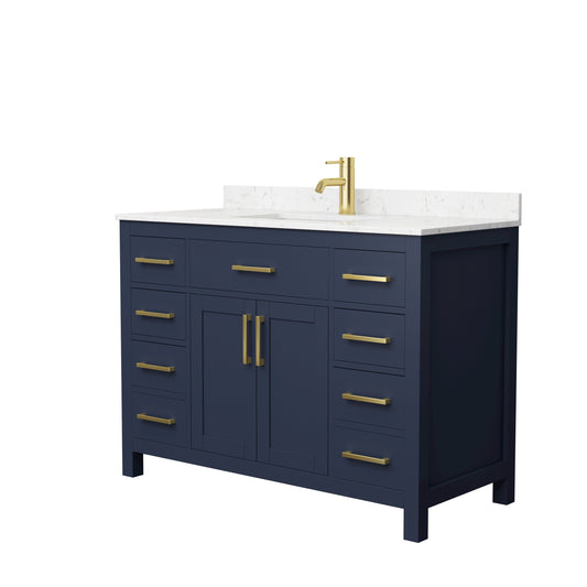 Wyndham Beckett 48 Inch Single Bathroom Vanity Undermount Square Sink - Luxe Bathroom Vanities