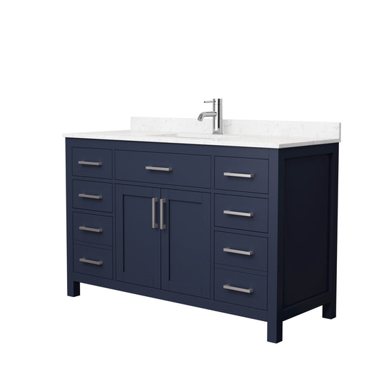 Wyndham Beckett 54 Inch Single Bathroom Vanity Undermount Square Sink - Luxe Bathroom Vanities