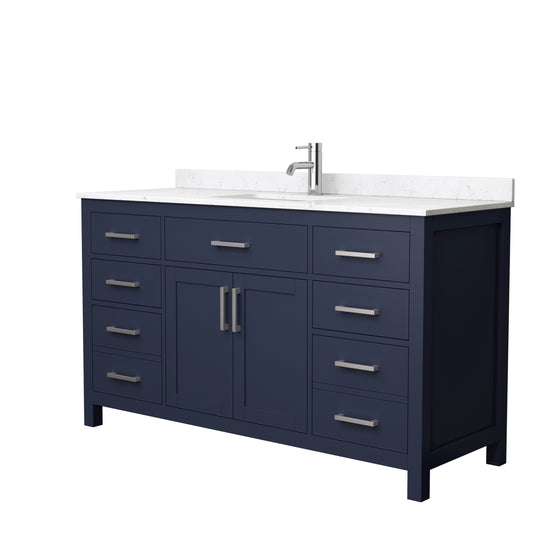 Wyndham Beckett 60 Inch Single Bathroom Vanity Undermount Square Sink - Luxe Bathroom Vanities