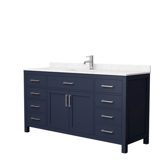 Wyndham Beckett 66 Inch Single Bathroom Vanity in Undermount Square Sink - Luxe Bathroom Vanities