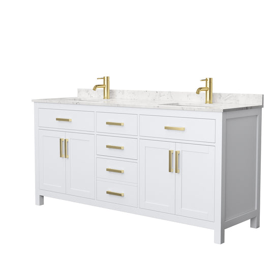 Wyndham Beckett 72 Inch White Double Bathroom Vanity - Luxe Bathroom Vanities