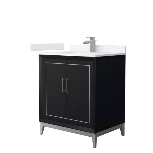 Wyndham Marlena 30 Inch Single Bathroom Vanity with Countertop and Sink - Luxe Bathroom Vanities