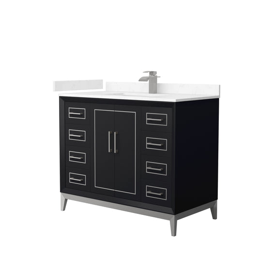 Wyndham Marlena 42 Inch Single Bathroom Vanity with Countertop and Sink - Luxe Bathroom Vanities