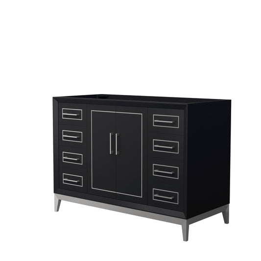 Wyndham Marlena 48 Inch Single Bathroom Vanity No Counter Top No Sink - Luxe Bathroom Vanities