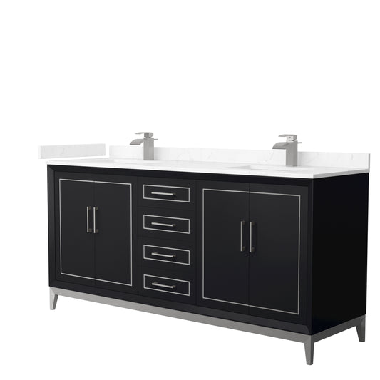 Wyndham Marlena 72 Inch Double Bathroom Vanity with Countertop and Sink - Luxe Bathroom Vanities