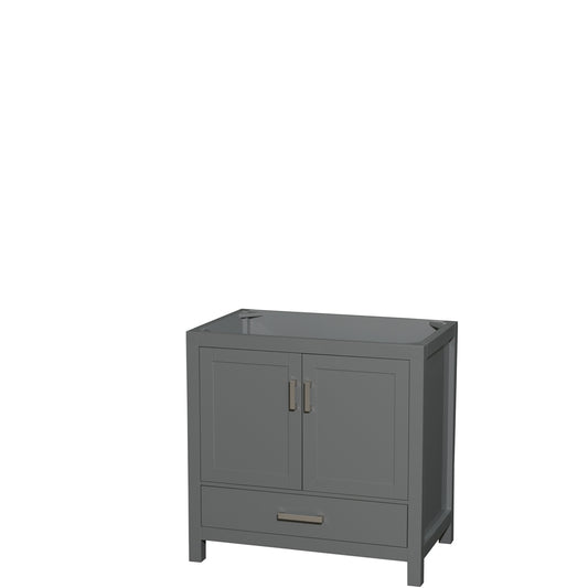 36 inch Single Bathroom Vanity in Dark Gray, No Countertop, No Sink, and No Mirror - Luxe Bathroom Vanities Luxury Bathroom Fixtures Bathroom Furniture