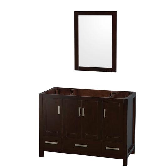 48 inch Single Bathroom Vanity, No Countertop, No Sink, and 24 inch Mirror - Luxe Bathroom Vanities Luxury Bathroom Fixtures Bathroom Furniture