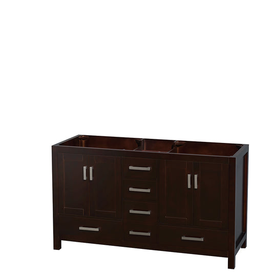 60 inch Double Bathroom Vanity, No Countertop, No Sinks, and No Mirror - Luxe Bathroom Vanities Luxury Bathroom Fixtures Bathroom Furniture