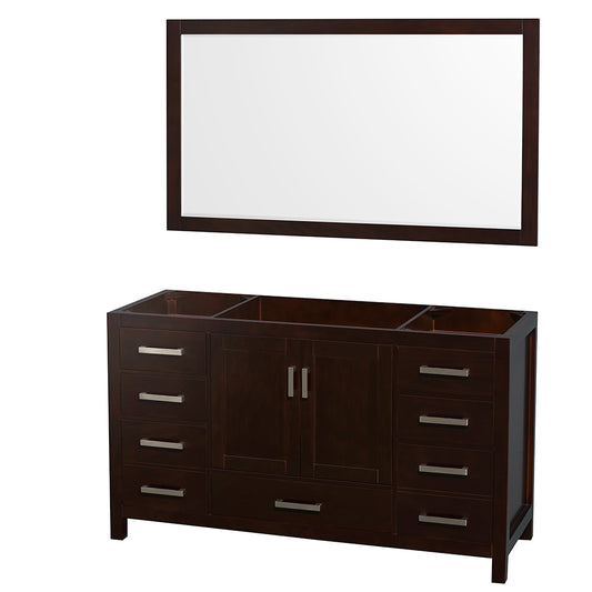 60 inch Single Bathroom Vanity, No Countertop, No Sink, and 58 inch Mirror - Luxe Bathroom Vanities Luxury Bathroom Fixtures Bathroom Furniture