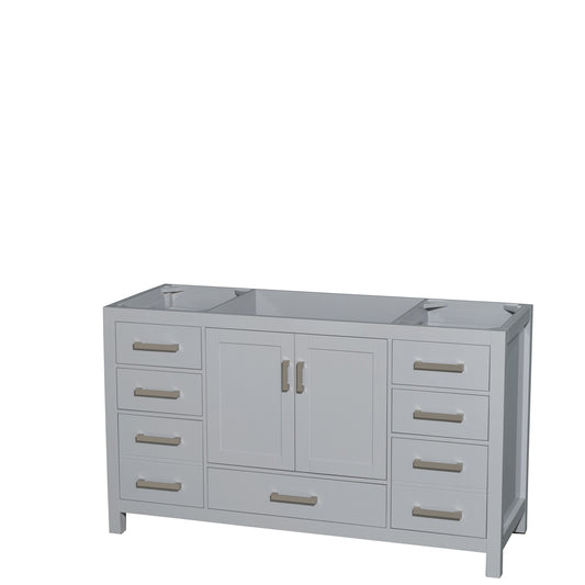 60 inch Single Bathroom Vanity in Gray, No Countertop, No Sink, and No Mirror - Luxe Bathroom Vanities Luxury Bathroom Fixtures Bathroom Furniture