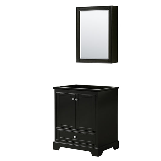 30 Inch Single Bathroom Vanity, No Countertop, No Sink, and Medicine Cabinet - Luxe Bathroom Vanities Luxury Bathroom Fixtures Bathroom Furniture