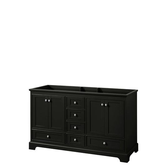 60 Inch Double Bathroom Vanity in Dark Espresso, No Countertop, No Sinks, and No Mirrors - Luxe Bathroom Vanities Luxury Bathroom Fixtures Bathroom Furniture