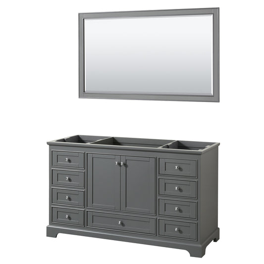 60 inch Single Bathroom Vanity, No Countertop, No Sink, and 58 inch Mirror - Luxe Bathroom Vanities Luxury Bathroom Fixtures Bathroom Furniture