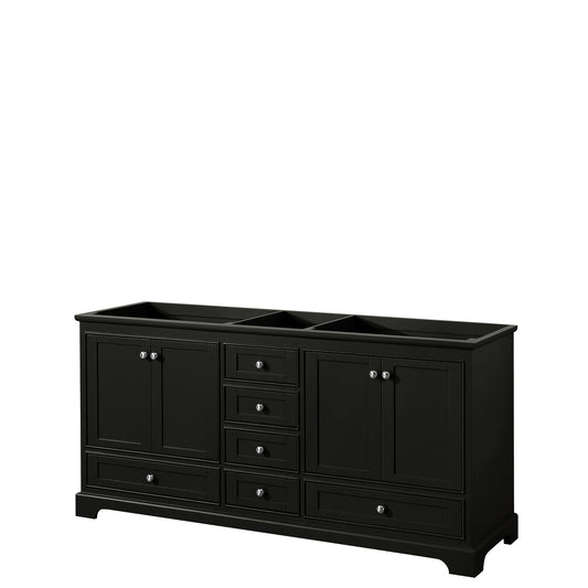 72 Inch Double Bathroom Vanity in Dark Espresso, No Countertop, No Sinks, and No Mirrors - Luxe Bathroom Vanities Luxury Bathroom Fixtures Bathroom Furniture