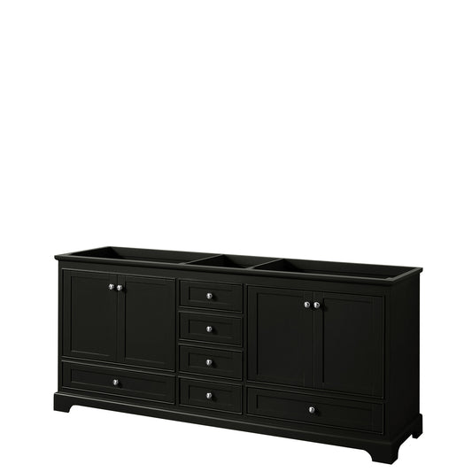80 Inch Double Bathroom Vanity in Dark Espresso, No Countertop, No Sinks, and No Mirrors - Luxe Bathroom Vanities Luxury Bathroom Fixtures Bathroom Furniture