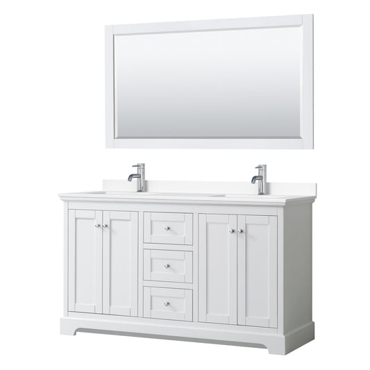 Wyndham Avery 60 Inch Double Bathroom Vanity - Luxe Bathroom Vanities