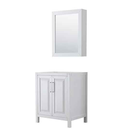 30 inch Single Bathroom Vanity, No Countertop, No Sink, and Medicine Cabinet - Luxe Bathroom Vanities Luxury Bathroom Fixtures Bathroom Furniture