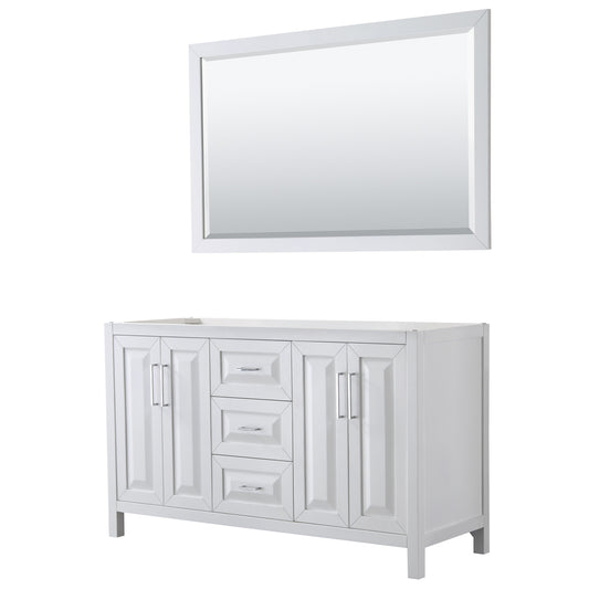 60 inch Double Bathroom Vanity, No Countertop, No Sink, and 58 inch Mirror - Luxe Bathroom Vanities Luxury Bathroom Fixtures Bathroom Furniture