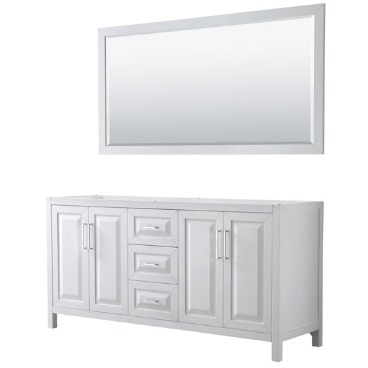 72 inch Double Bathroom Vanity, No Countertop, No Sink, and 70 inch Mirror - Luxe Bathroom Vanities Luxury Bathroom Fixtures Bathroom Furniture