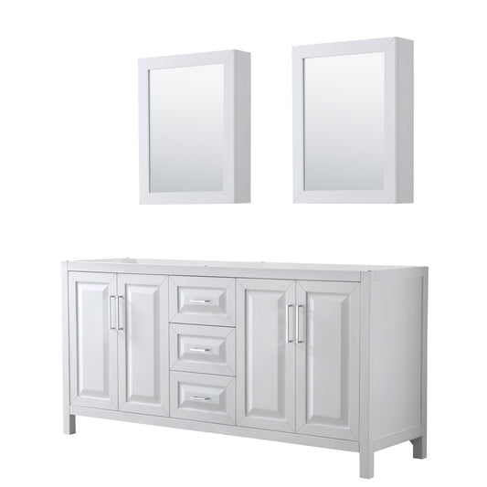 72 inch Double Bathroom Vanity, No Countertop, No Sink, and Medicine Cabinets - Luxe Bathroom Vanities Luxury Bathroom Fixtures Bathroom Furniture