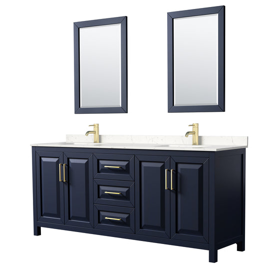 Wyndham Daria 80 Inch Double Bathroom Vanity - Luxe Bathroom Vanities