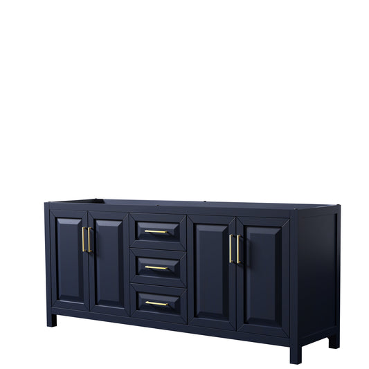 80 Inch Double Bathroom Vanity in Dark Blue, No Countertop, No Sink, No Mirror - Luxe Bathroom Vanities Luxury Bathroom Fixtures Bathroom Furniture