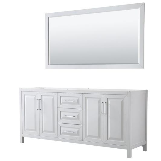 80 inch Double Bathroom Vanity, No Countertop, No Sink, and 70 inch Mirror - Luxe Bathroom Vanities Luxury Bathroom Fixtures Bathroom Furniture