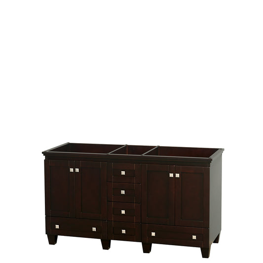 60 inch Double Bathroom Vanity, No Countertop, No Sinks, and No Mirrors - Luxe Bathroom Vanities Luxury Bathroom Fixtures Bathroom Furniture