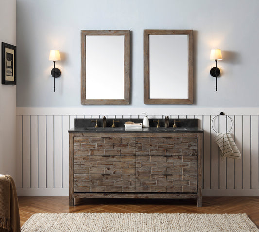 Legion Furniture 60" Wood Sink Vanity Match With Marble Wh 5160" Top -No Faucet - Luxe Bathroom Vanities
