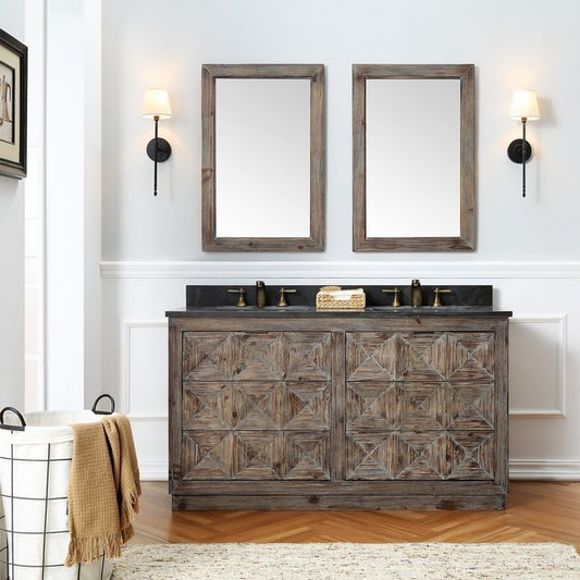 Legion Furniture 60" Wood Sink Vanity Match With Marble Wh 5160" Top -No Faucet - Luxe Bathroom Vanities