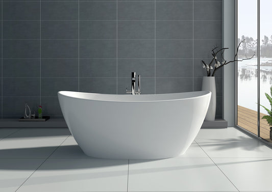 Legion Furniture 64.2" Solid Surface Tub - No Faucet - Luxe Bathroom Vanities
