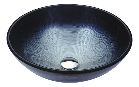 Posh Series Deco-Glass Vessel Sink in Brushed Dusk - Luxe Bathroom Vanities