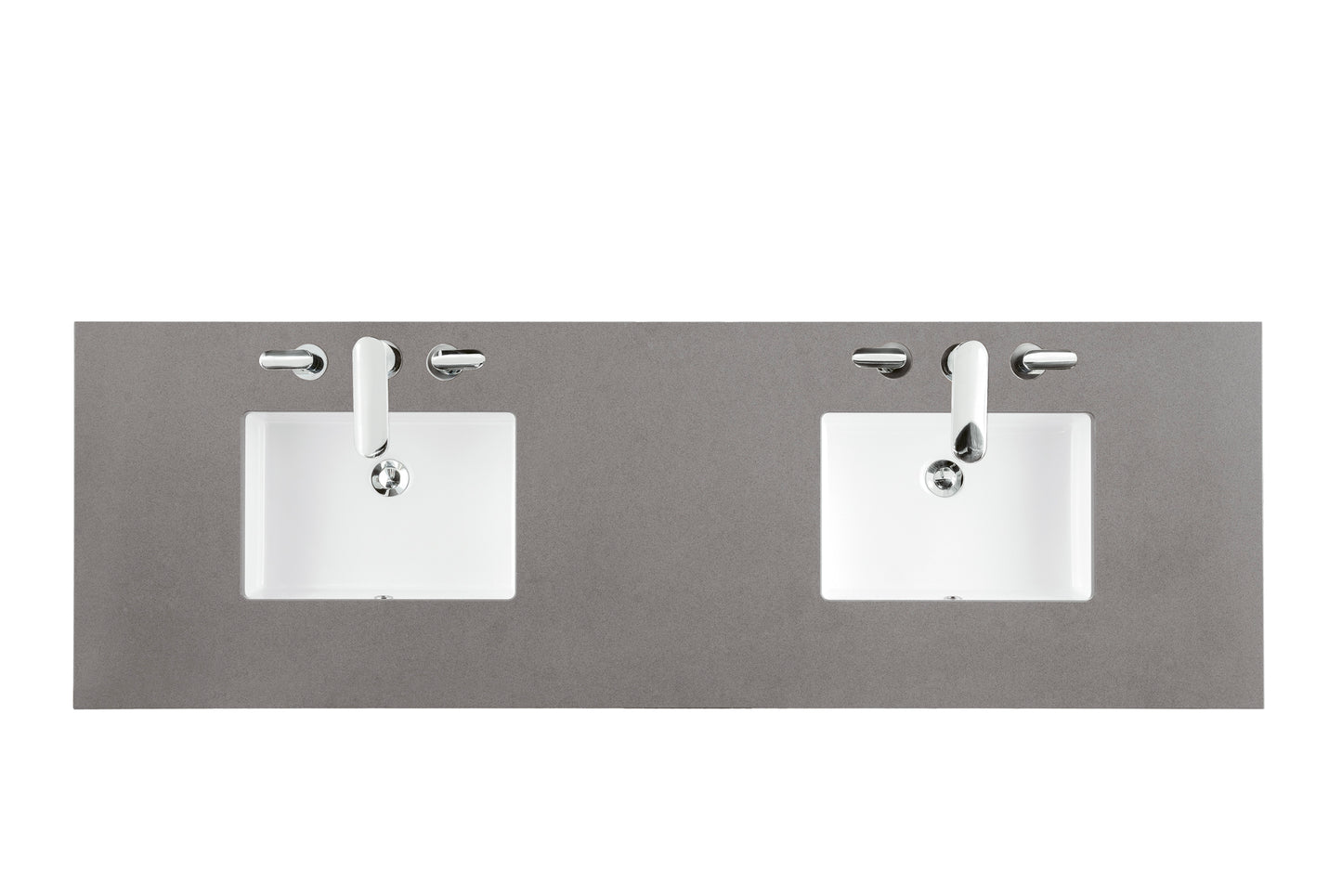 James Martin De Soto 72" Bright White Double Vanity with 3 CM Countertop - Luxe Bathroom Vanities