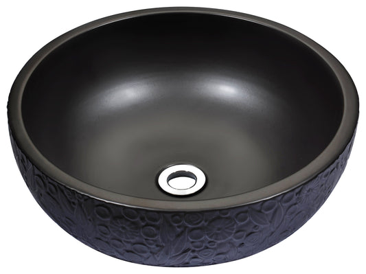 Stellar Series Ceramic Vessel Sink in Black - Luxe Bathroom Vanities