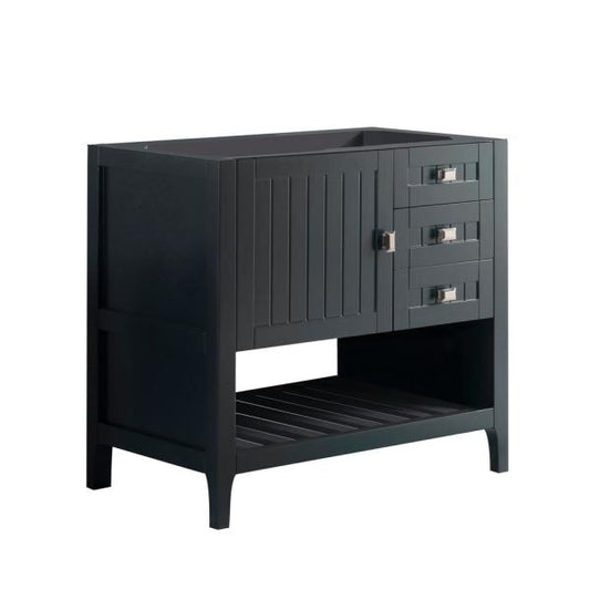 Bellaterra Home 36" Double vanity-dark gray- cabinet only - Luxe Bathroom Vanities