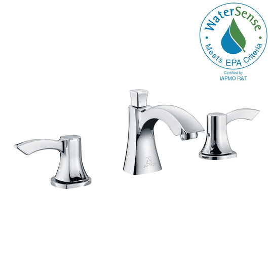 Sonata Series 8 in. Widespread 2-Handle Mid-Arc Bathroom Faucet - Luxe Bathroom Vanities