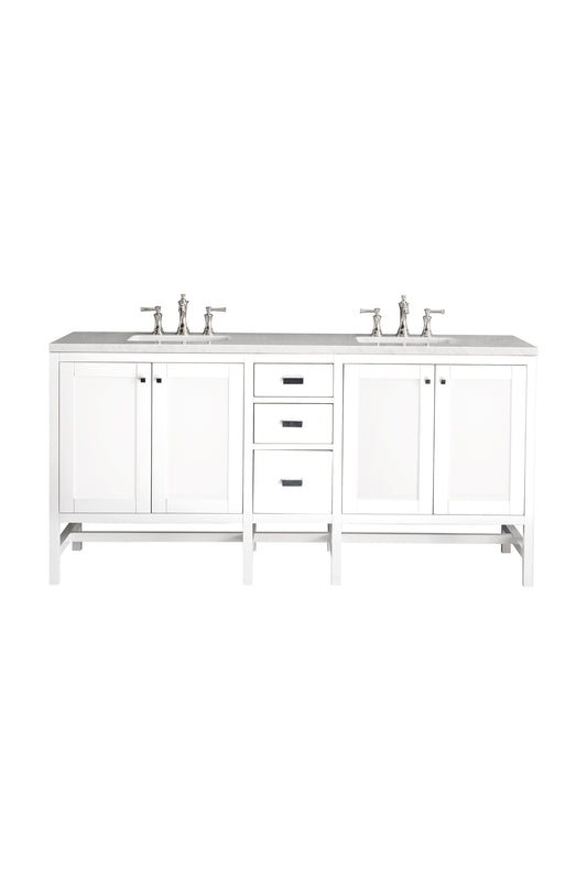 James Martin Addison 72" Double Vanity Cabinet with 3 CM Countertop - Luxe Bathroom Vanities